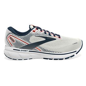 Brooks Ghost 14 Road Running Shoes - Mens, Grey/Navy/White | IE-OTZ017386